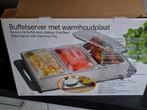 Buffetserver met warmhoudplaat - Zo goed als nieuw!, Witgoed en Apparatuur, Kookplaten, Ophalen of Verzenden