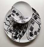 Gebakset met 4 bordjes, Huis en Inrichting, Keuken | Servies, Ophalen of Verzenden, Nieuw, Overige stijlen, Overige typen