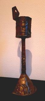 Antieke Olielamp (Snotneus/Tuitlamp), Ophalen of Verzenden, Koper of Brons