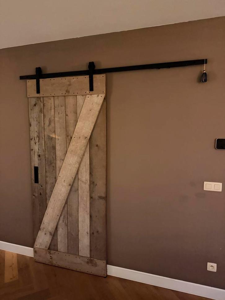 Schuifdeur Loftdeur, Doe-het-zelf en Verbouw, Deuren en Horren, Zo goed als nieuw, Binnendeur, 215 cm of meer, 80 tot 100 cm, Hout