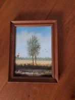 Oud Schilderijtje op Paneel "Landschap", Antiek en Kunst, Kunst | Schilderijen | Klassiek, Ophalen