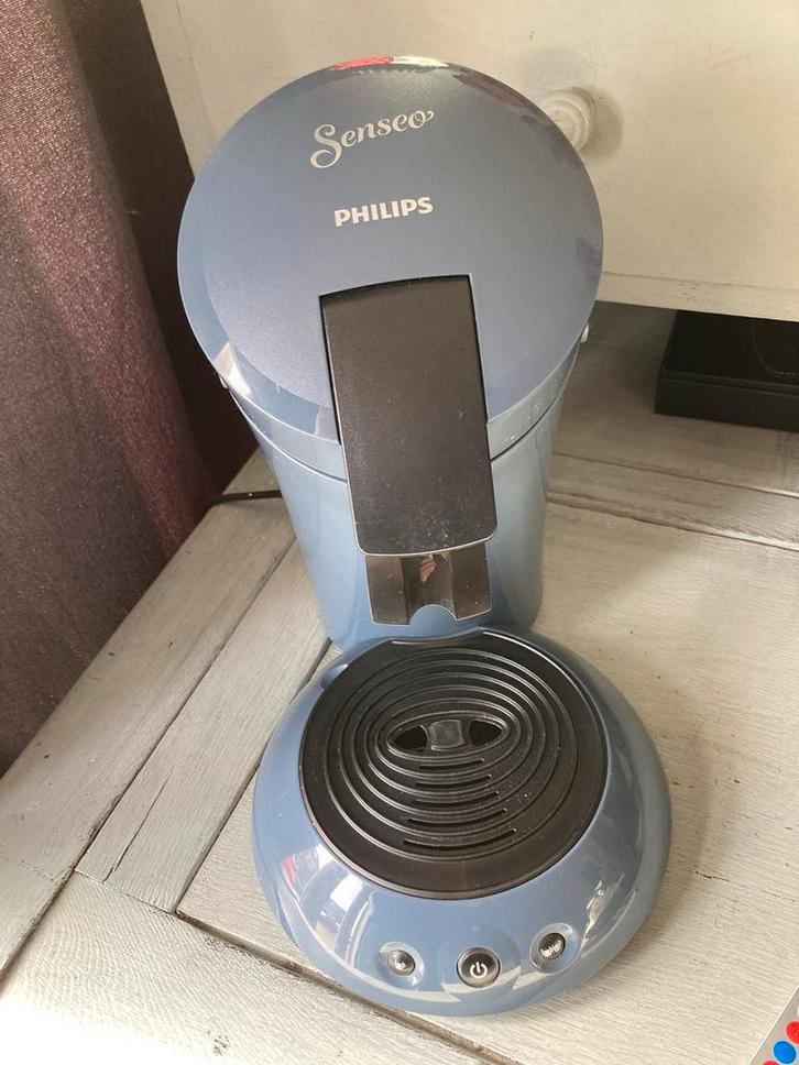 Philips Senseo Koffiezetapparaat - Blauw/Grijs - Uitstekend, Witgoed en Apparatuur, Koffiezetapparaten, Zo goed als nieuw, Koffiepads en cups
