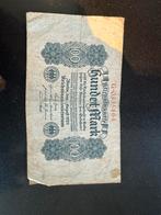 Reichsbanknote 100 mark 1922, Postzegels en Munten, Bankbiljetten | Europa | Niet-Eurobiljetten, Ophalen of Verzenden