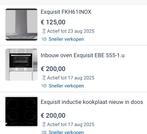 Inbouw oven, inbouw inductiekookplaat, en inox afzuigkap., Ophalen, Zo goed als nieuw, 50 tot 100 cm, Minder dan 100 cm