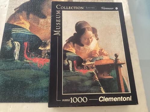 Puzzle Vermeer De kantwerkster 1000 stukjes, Hobby en Vrije tijd, Denksport en Puzzels, Gebruikt, Legpuzzel, 500 t/m 1500 stukjes