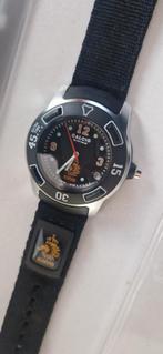 Swiss KNVB horloge in verpakking - zwart/ zilver met oranje, Ophalen of Verzenden, Overige merken