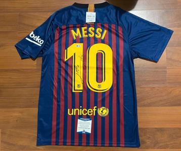 Messi signed jersey Barcelona COA: Beckett  beschikbaar voor biedingen