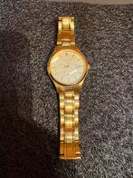 Prisma horloge goudkleurig – Quartz , vintage, sieraden, Ophalen of Verzenden, Overige merken