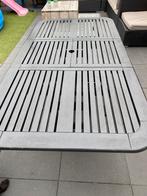 Teakhouten tuintafel zwart, Ophalen, Zo goed als nieuw, Rechthoekig, Hout
