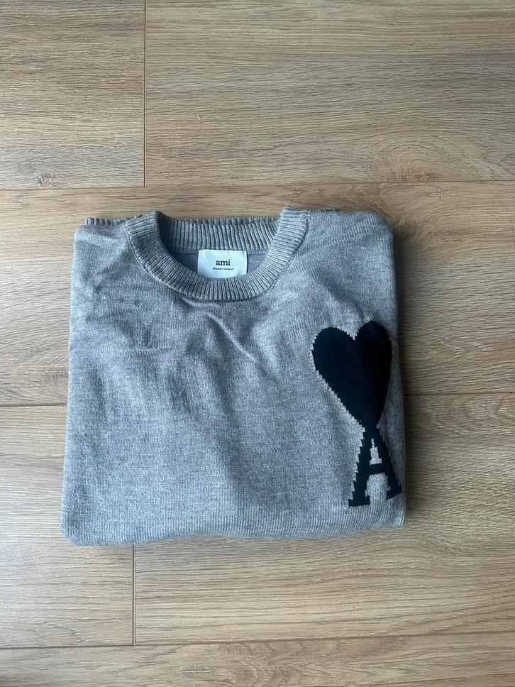 Ami (alexandre mattiussi) - Stijlvol en Comfortabel, Kleding | Heren, Truien en Vesten, Zo goed als nieuw, Overige maten, Grijs