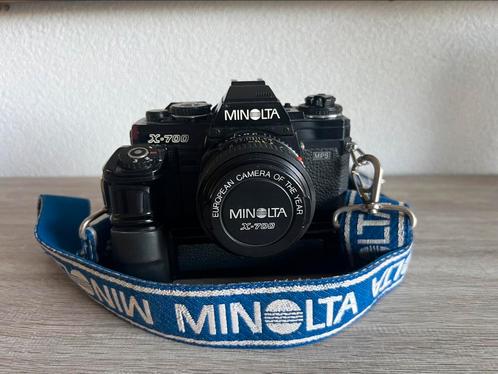 Minolta X-700 + Motor Drive + 2 lenzen, Audio, Tv en Foto, Fotocamera's Analoog, Zo goed als nieuw, Minolta, Verzenden