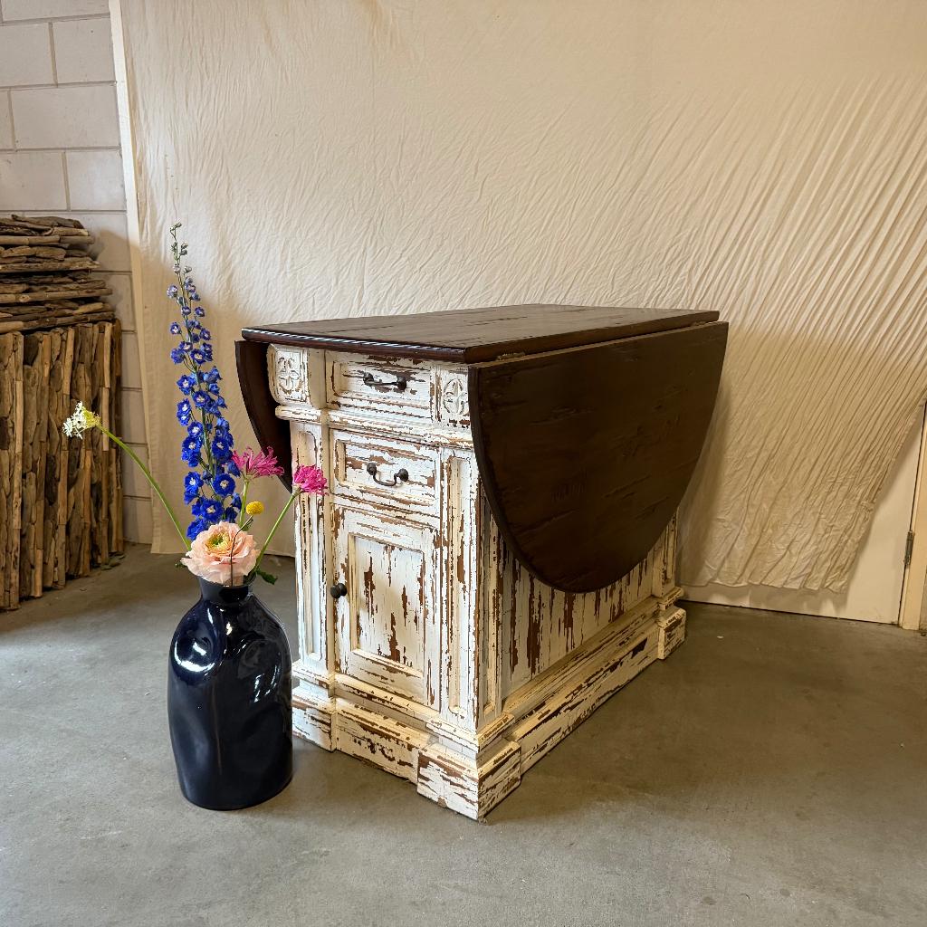 Ontbijttafel / Keukenkast - 162 x 110 cm - mahonie-TTM Wonen, Huis en Inrichting, Kasten | Overige, TTM Wonen, Meubels – (Perzische) Tapijten en Woonaccessoires