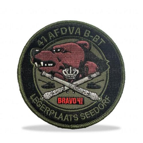 41 AFDVA Bravo-bt patches, Verzamelen, Militaria | Algemeen, Landmacht, Embleem of Badge, Nederland, Ophalen of Verzenden