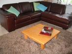 Leren hoekbank, Ophalen, Zo goed als nieuw, Leer