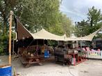 Stretchtent 7,5 x 10 m, Ophalen, Gebruikt, Partytent, 6 meter of meer