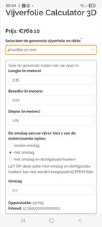 Nieuwe 3D vijverzak 335 x 200 x 185 x 30 cm