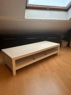 Wit TV-meubel / lage kast – 149  55  35 cm, Ophalen, 150 tot 200 cm, Zo goed als nieuw, Minder dan 100 cm