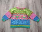Gave gekleurde vintage trui, Honolulu gebreide trui 146-152., Kinderen en Baby's, Kinderkleding | Maat 146, Trui of Vest, Jongen of Meisje