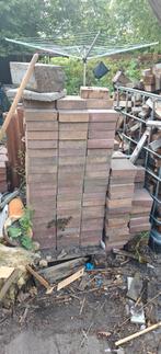 Tegels rood gelig 20x20, Tuin en Terras, Ophalen, Zo goed als nieuw, 10 m² of meer, Beton