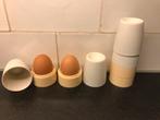 Tupperware 4 stuks eierdop eidop eierdopje warmhouddop geel, Verzenden, Gebruikt, Geel, Overige typen