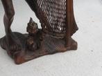 Balinees houten beeld visser 34 cm, Antiek en Kunst, Ophalen of Verzenden