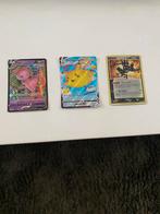 Pokémon  Flying pikachu Vmax , Greninja gold star, Mew V, Hobby en Vrije tijd, Ophalen of Verzenden, Nieuw, Meerdere kaarten