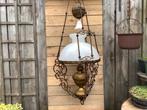 Orginele oude antieke hang olielamp, Antiek en Kunst, Antiek | Lampen, Ophalen of Verzenden