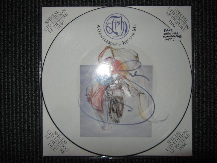 SIGNED 12" Maxisingle Fish A Gentleman's Excuse Marillion LP, Cd's en Dvd's, Vinyl | Pop, Zo goed als nieuw, 1980 tot 2000, 12 inch