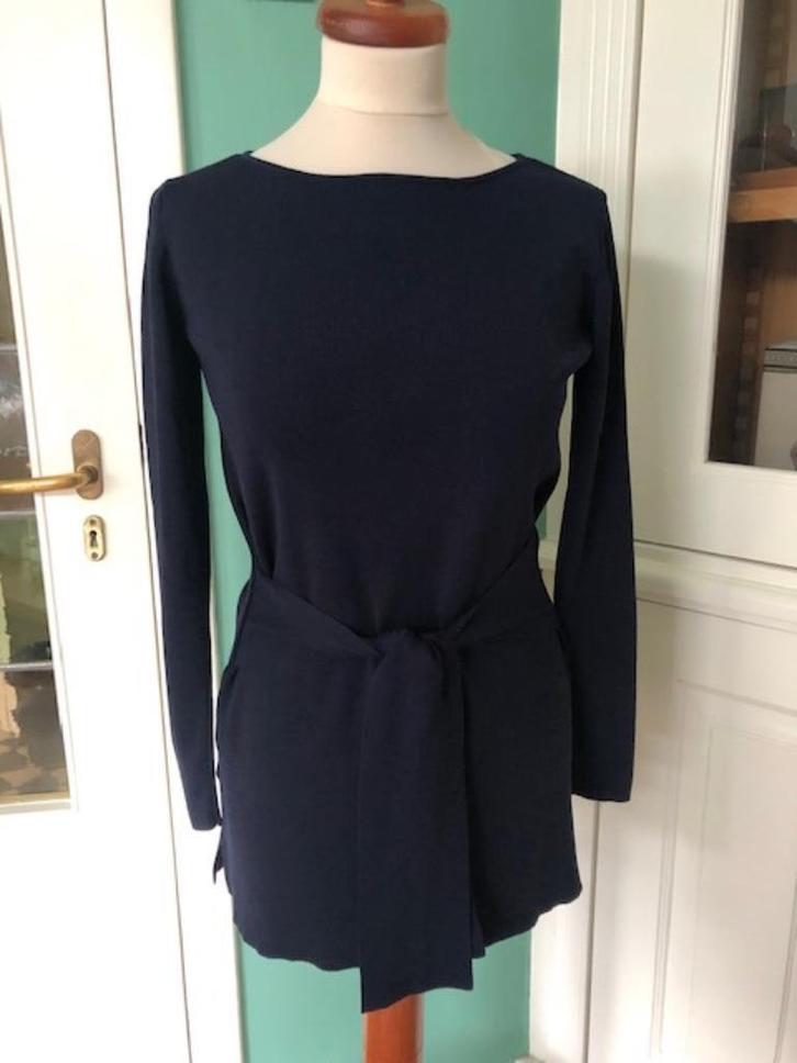 Mooie donkerblauwe Steps top met strikband S, viscose -nieuw, Kleding | Dames, Truien en Vesten, Nieuw, Maat 36 (S), Blauw, Ophalen of Verzenden