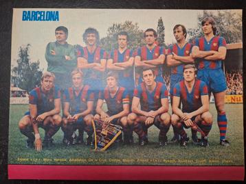 Unieke oude poster Johan Cruijff / Barcelona jaren '70 beschikbaar voor biedingen