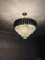 Elegante kroonluchter met kristallen, Huis en Inrichting, Lampen | Kroonluchters, Ophalen, Zo goed als nieuw, Glas