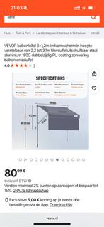 Balkonluifel 3x1,20 nieuw in doos, Tuin en Terras, Zonneschermen, Ophalen, Nieuw, Knikarmscherm