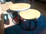 Salontafel tweedelig, Huis en Inrichting, Ophalen, Gebruikt, 50 tot 100 cm, Rond