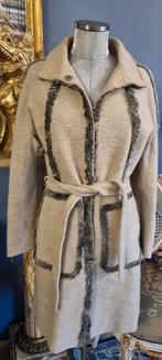 MAZZI dames beige wollen winterjas maat 36/38, Beige, Ophalen of Verzenden, Zo goed als nieuw, Mazzi