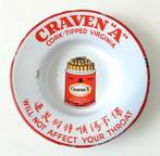 Oude Emaille Reclame Asbak Craven A Sigaretten, Verzamelen, Verzenden, Gebruikt