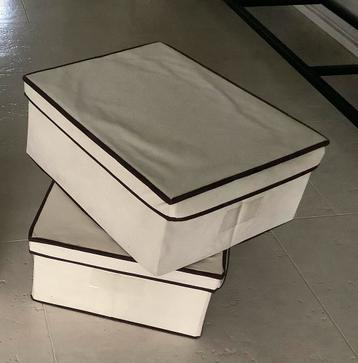 2 grote stoffen opbergdozen opbergdoos doos dozen stof box beschikbaar voor biedingen