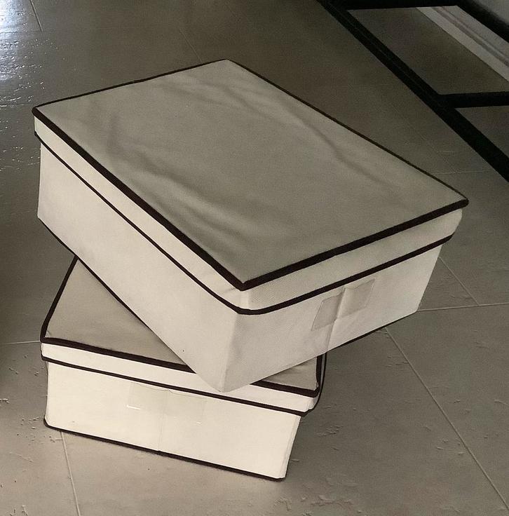 2 grote stoffen opbergdozen opbergdoos doos dozen stof box, Doe-het-zelf en Verbouw, Kratten en Dozen, Zo goed als nieuw, Doos