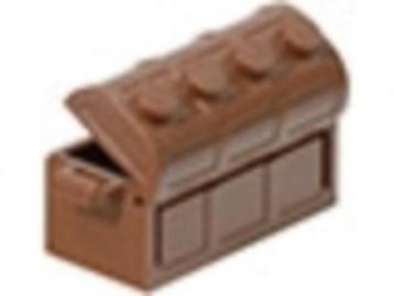 Lego Castle 5x Schatkist met Slot in the back Bruin 4738ac01 beschikbaar voor biedingen