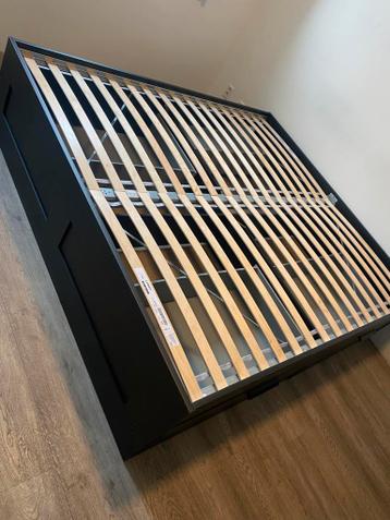 IKEA BRIMNES Bedframe 180x200 cm met opberglades – Zwart - afbeelding 2