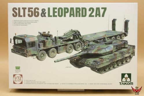 Takom 1/72 SLT56 and Leopard 2A7, Hobby en Vrije tijd, Modelbouw | Auto's en Voertuigen, Nieuw, Tank, 1:50 of kleiner, Overige merken