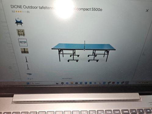 Dione Outdoor school compact S500o, Sport en Fitness, Tafeltennis, Gebruikt, Tafel Outdoor, Inklapbaar, Verrijdbaar, Ophalen