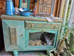vitrine kast, Huis en Inrichting, Ophalen, Gebruikt, Met deur(en), Eikenhout