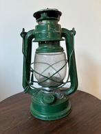 Oude groene olielamp, Antiek en Kunst, Antiek | Lampen, Ophalen of Verzenden