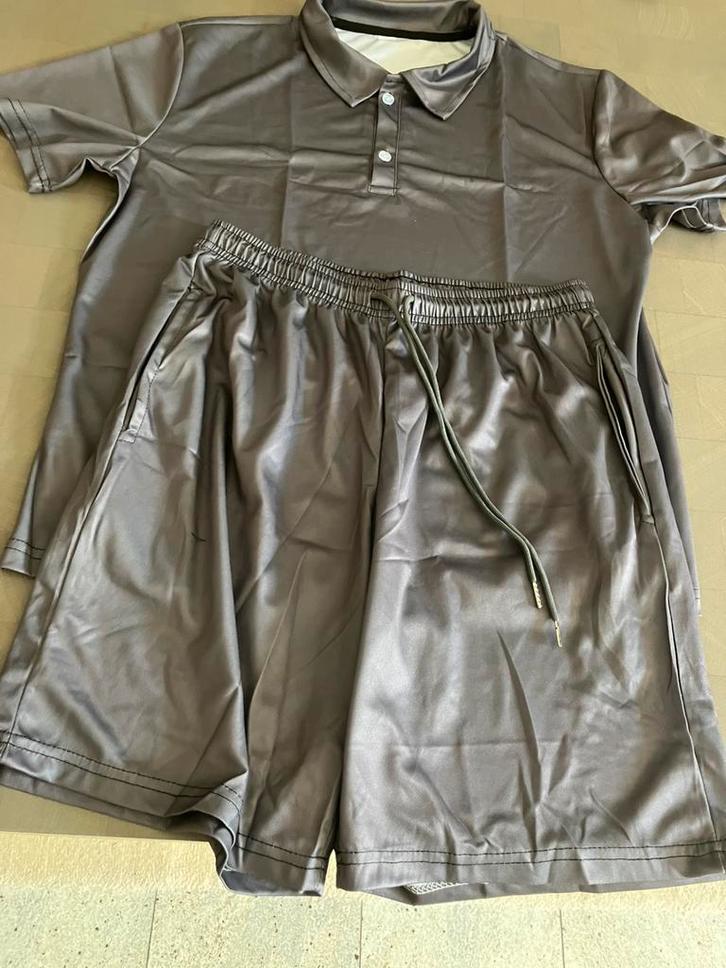 Heren zomerset van polo en short # XL # grijs, Kleding | Heren, Grote Maten, Nieuw, Overige typen, Grijs, Ophalen of Verzenden
