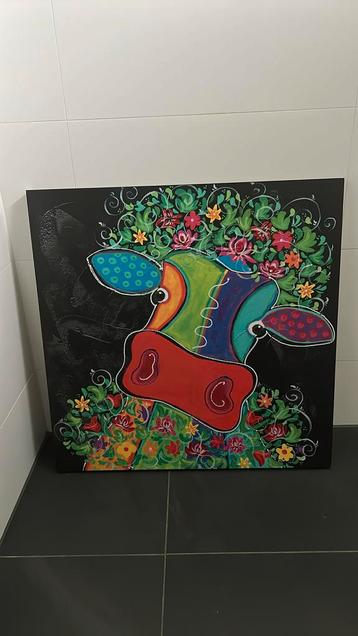 Koe schilderij beschikbaar voor biedingen
