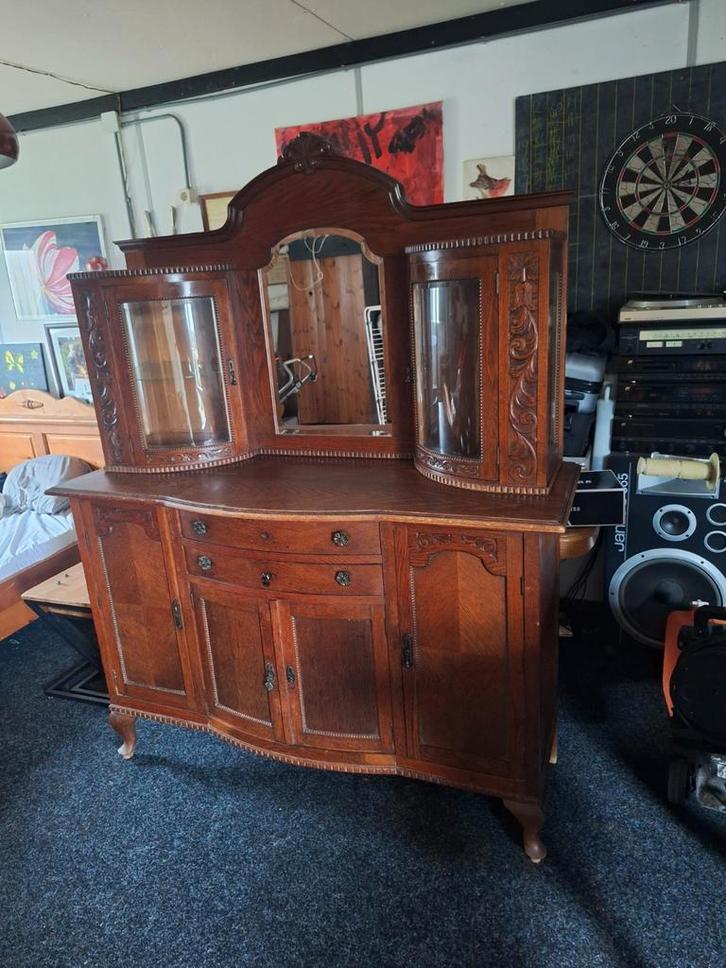 Te koop Antiek Dressoir met Spiegel, Antiek en Kunst, Antiek | Meubels | Kasten, Ophalen