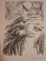 Lithografie Duinlandschap, Ophalen of Verzenden