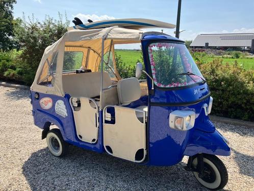 Piaggio Vespa ape calessino 200 tuktuk, Auto's, Overige Auto's, Bedrijf, Benzine, Euro 6, Cabriolet, Handgeschakeld, Blauw, Blauw