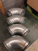 4x Bocht 90 graden spirobuis 150mm, Ophalen, Bochten, Pvc, Zo goed als nieuw