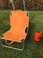 vintage / retro lage strandstoel / camping 🧡 inklapbaar 😅, Caravans en Kamperen, Gebruikt, Campingstoel